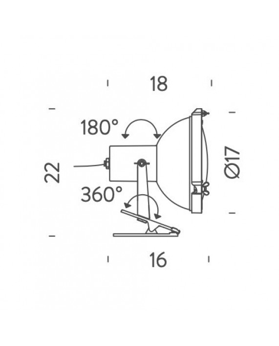 Nemo Projecteur 165 Pincer Clip Table Lamp